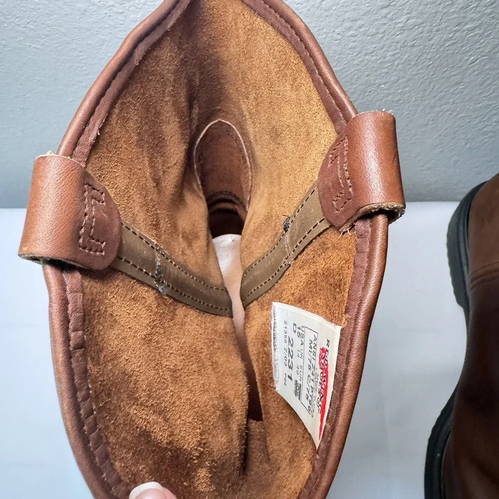 Red‎ Wing Pecos 2231 Mens Sz 15D Steel Toe Safety Pull-On Brown Boots EUC